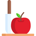 apple,board,diet,farming and gardening,food and restaurant,healthy food,knife,organic,vegan,vegetarian,free icon,free icons,free svg,free png,svg,icon