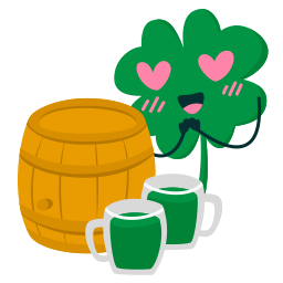 Saint Patrick, St Patricks Day, barrel, beer, clover, in love, ireland, shamrock, smileys, st patrick, free icon, free icons, free svg, free png, svg, icon